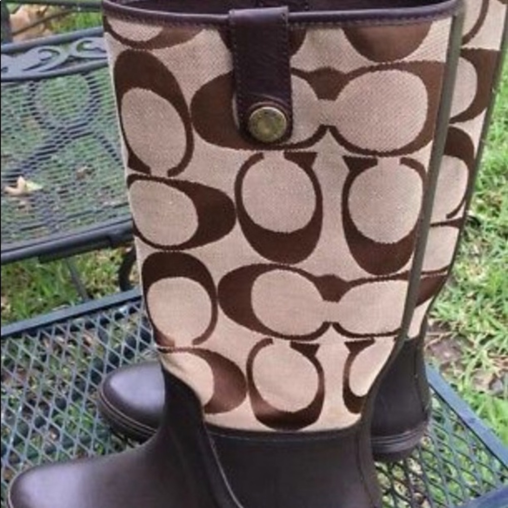 Coach Rain Boot 6.5 - Picture 3 of 3